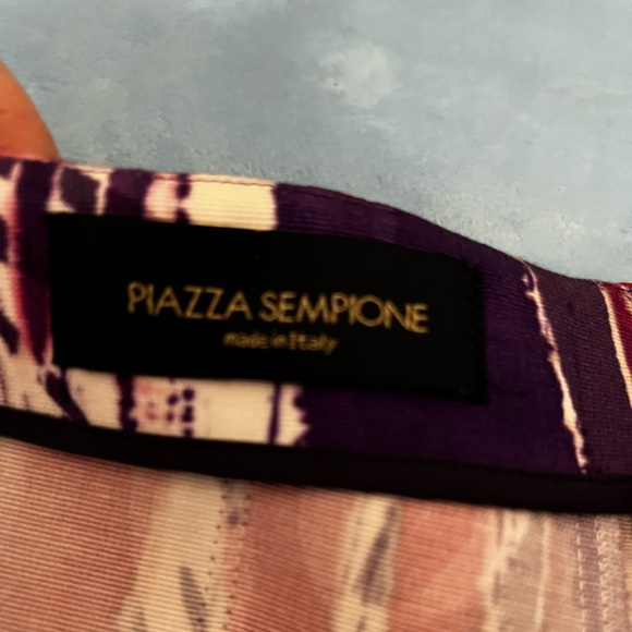 Piazza Sempione Purple Pink Multicolor graffiti Abstract Italian Designer Skirt - Picture 3 of 10